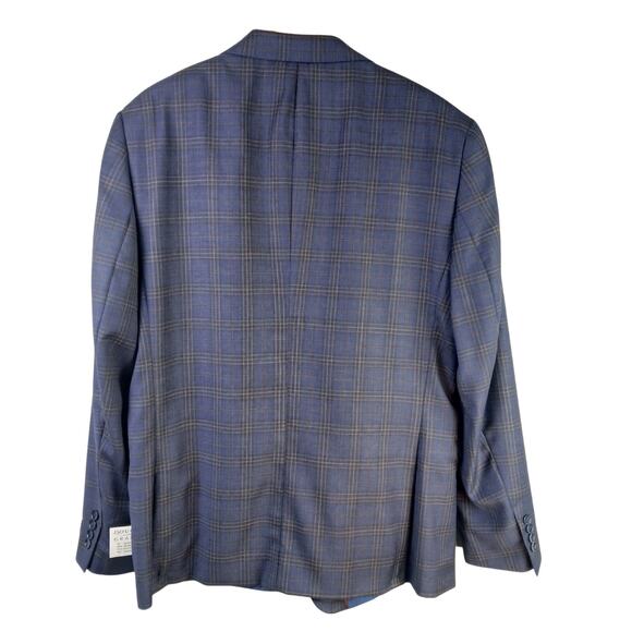 Douglas & Grahame Men's SZ 46R 100% Wool 282V Modern Fit Blazer Blue Plaid NWT - Picture 5 of 7